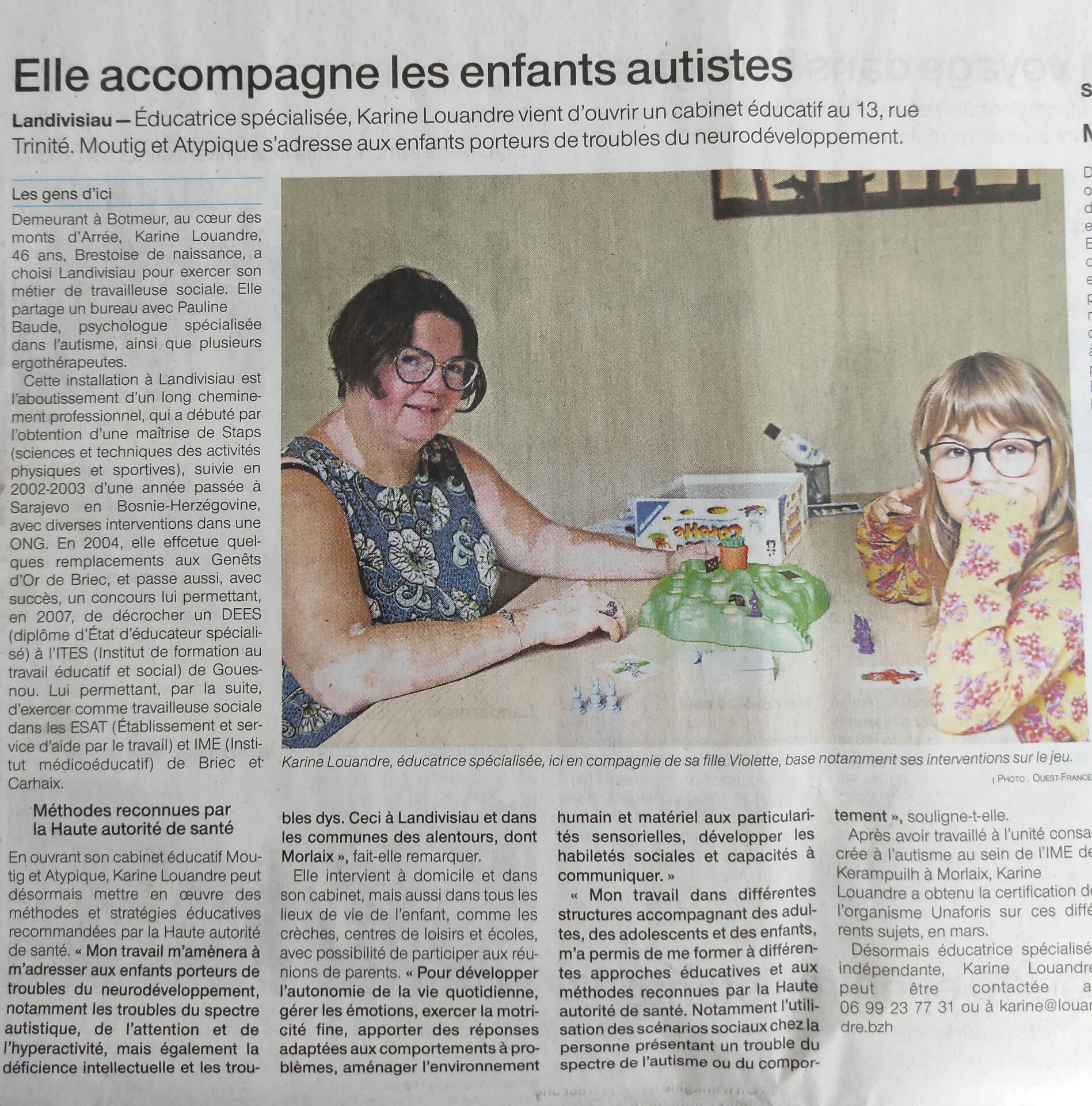 Elle accompagne les enfants autistes